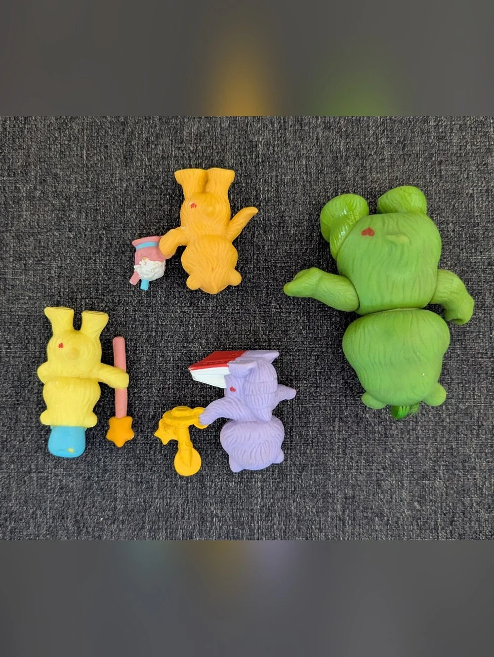 Lot Of 4 Vintage Care Bears PVC Figures 1983-1984